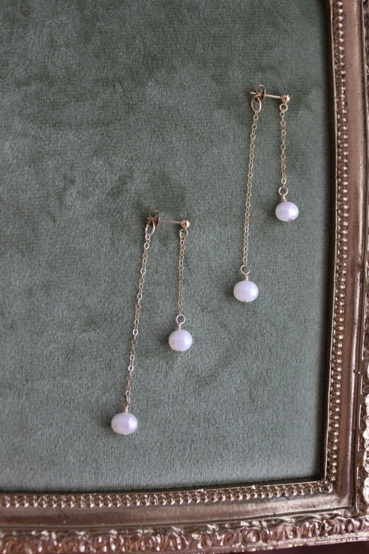 Double Drop Pearl Earrings