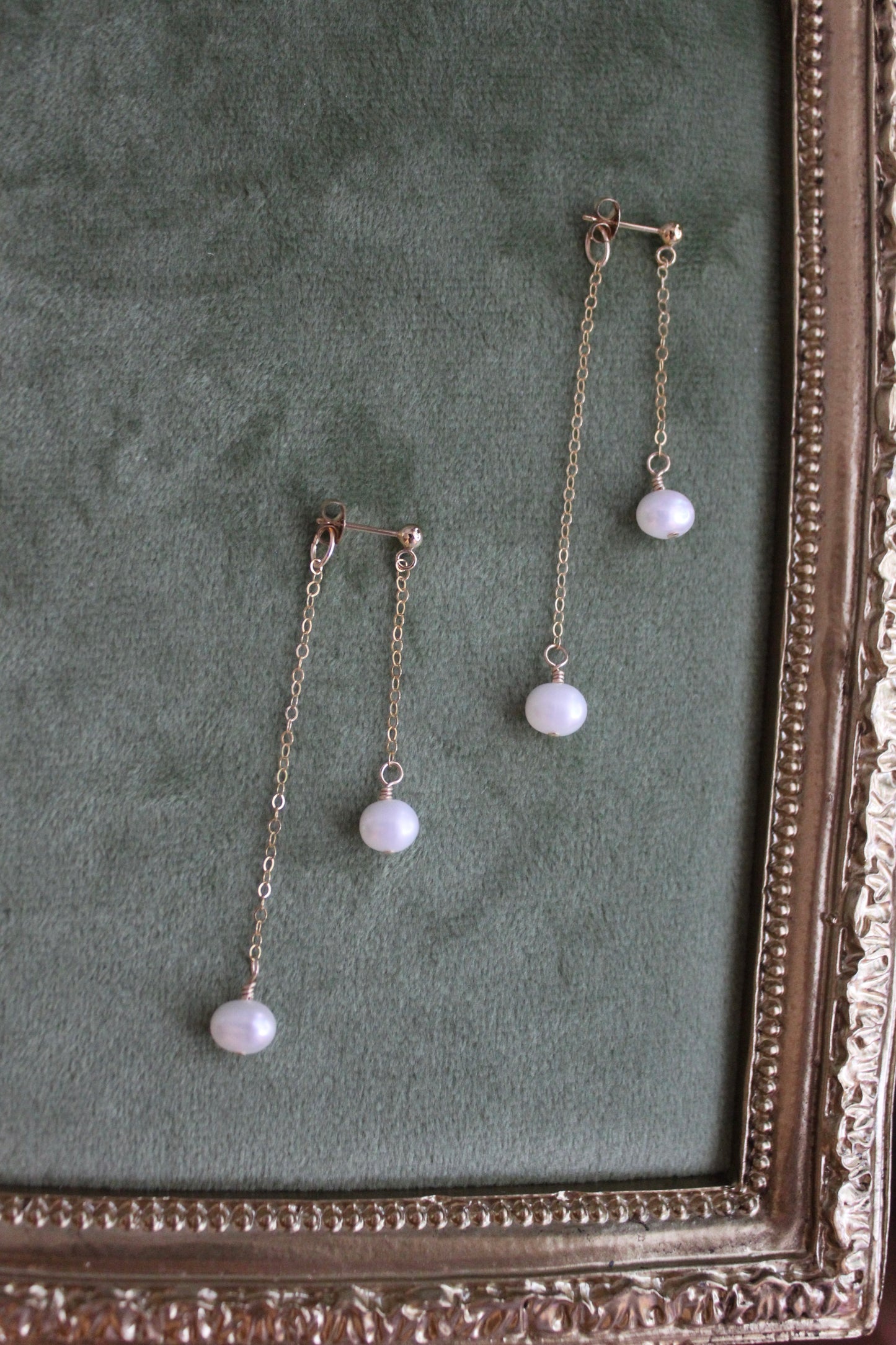 Double Drop Pearl Earrings