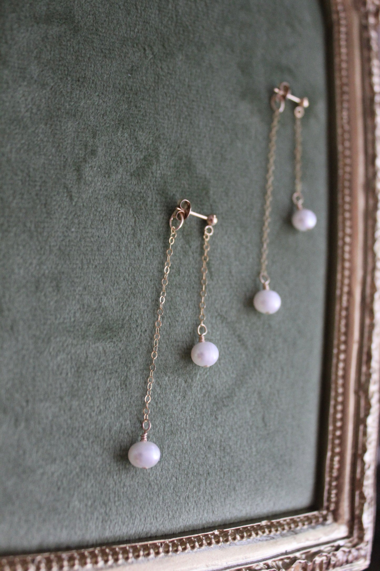 Double Drop Pearl Earrings