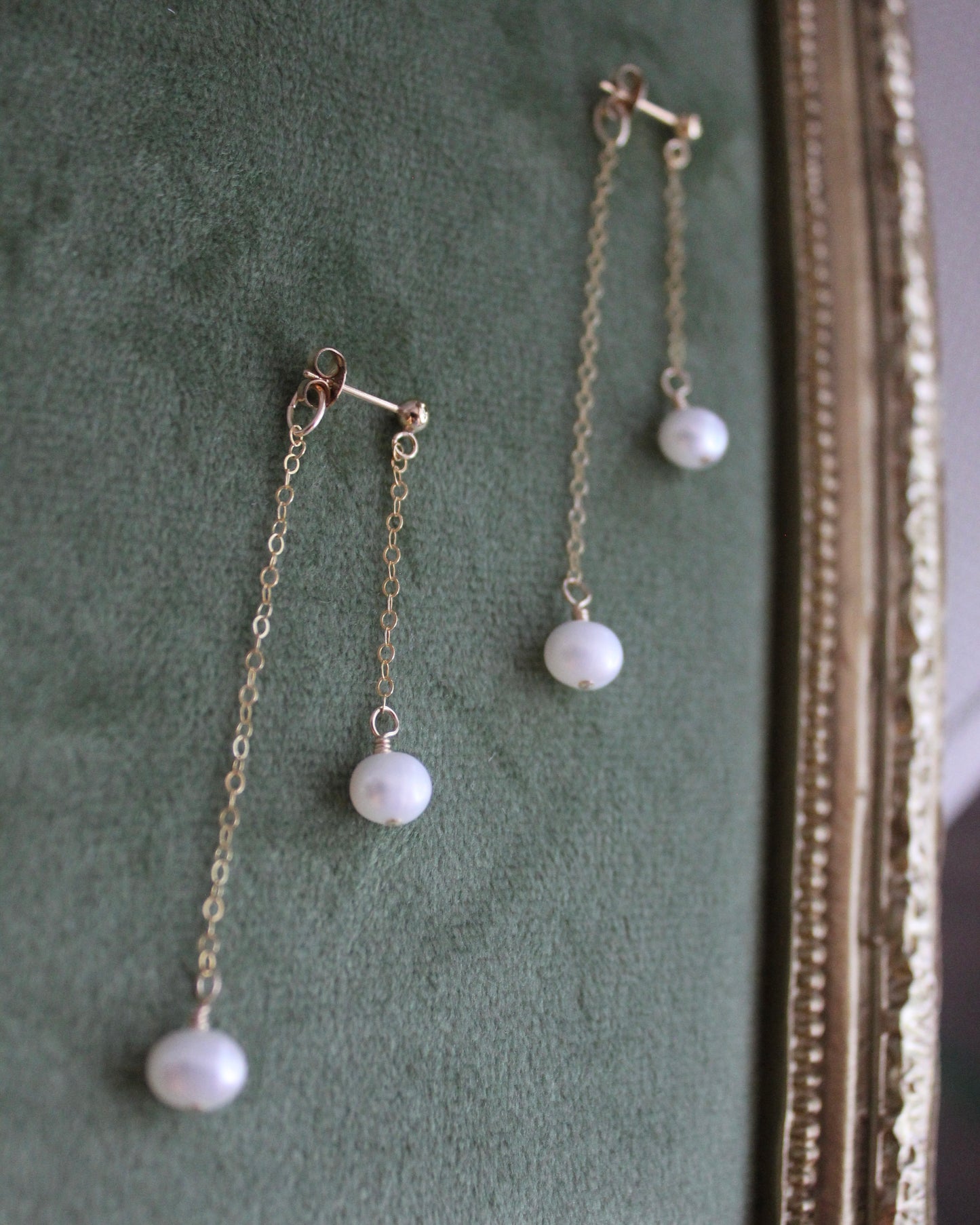 Double Drop Pearl Earrings